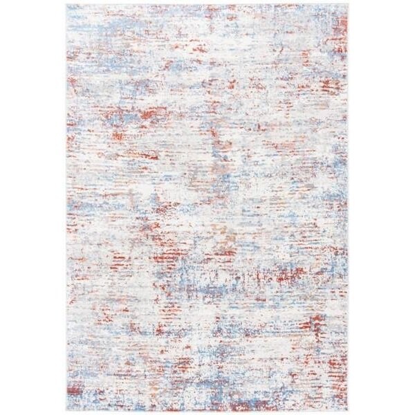 Safavieh 9 x 12 ft. Amelia Contemporary Power Loomed Rug, Ivory & Rust ALA487B-9 - main